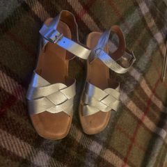 Silver girls sandals