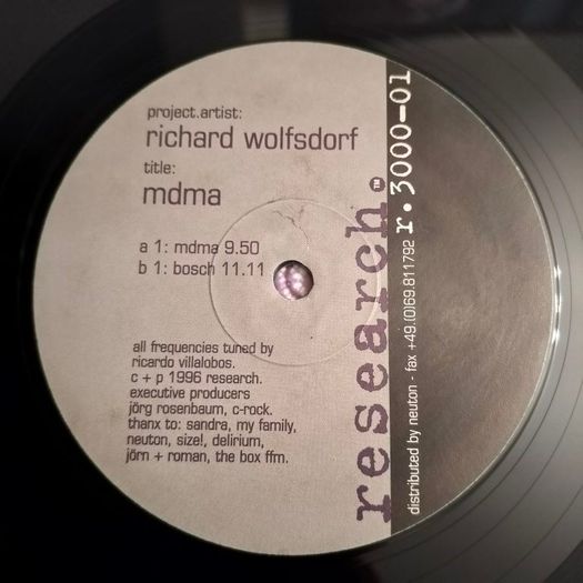 Richard Wolfsdorf Mdma/Bosch
