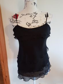 Size 10 Black Layered Style Cami Top