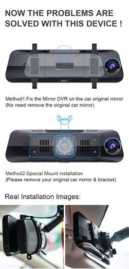 4g Car Dash Camera Dvr Rearview Mirror 4g Gps Navigation