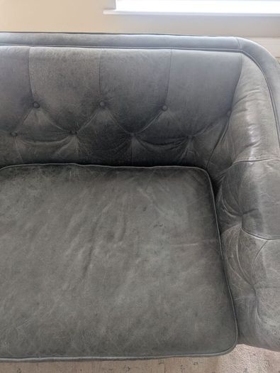 2 seater & 3/4 seater leather couch sofa