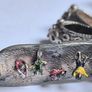 Vintage Irish Sterling Silver 14pc Charm Bracelet, Thomas O'Connor Charm Maker. Inc 1942 Pre Decimal Threepence, Dated Heart Padlock, Dublin Hallmarked Image 6