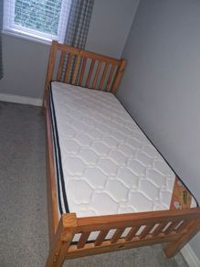 Single Bed Frame and mattress