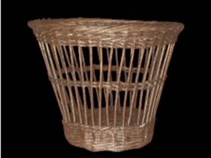 Vintage Harrods Wicker Waste Basket Pristine