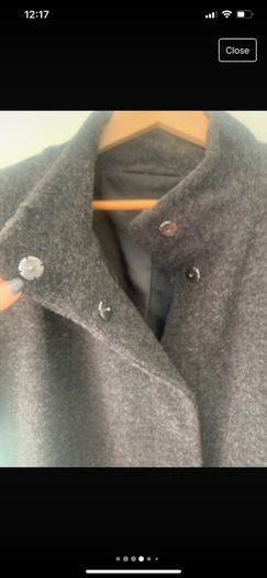 Charcoal coat. Size 14