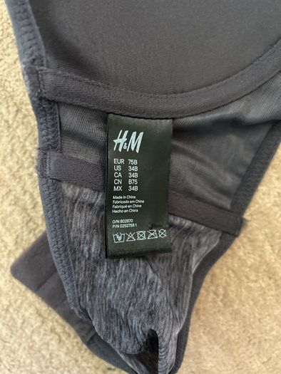 H&M grey bra