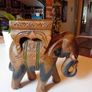 Vintage hardwood elephant plant stand Image 2