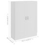 Book Cabinet White 82.5x30.5x115 cm Image 6