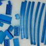 Vintage Lego Blocks Train Tracks 1960s onward wt Patent Pending Pieces Red Yellow Blue Clear Image 8