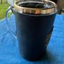 Vintage pint glass in leather holder Image 3