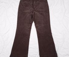 Marks & Spencer Dark Chocolate Brown Corduroy Front Pocket Flared Leg Trousers 20UK/48EU