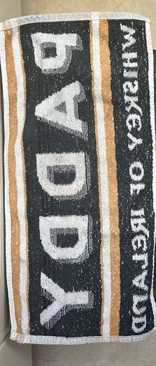 Vintage Paddy Whiskey Water Jug and  Paddy advertising bar towel