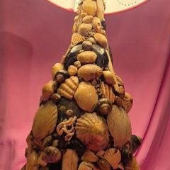 vintage seashell lamp
