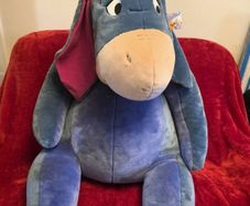 Extra Large Disney #Eeyore soft toy from the Winnie the Pooh series, featuring plush fabric and signature embroidered facial detail.