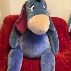 Extra Large Disney #Eeyore soft toy from the Winnie the Pooh series, featuring plush fabric and signature embroidered facial detail.