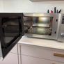 PowerPoint Microwave Silver and Black Glass Image 3
