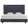 Bed Frame Dark Grey Fabric 135x190 cm Image 2