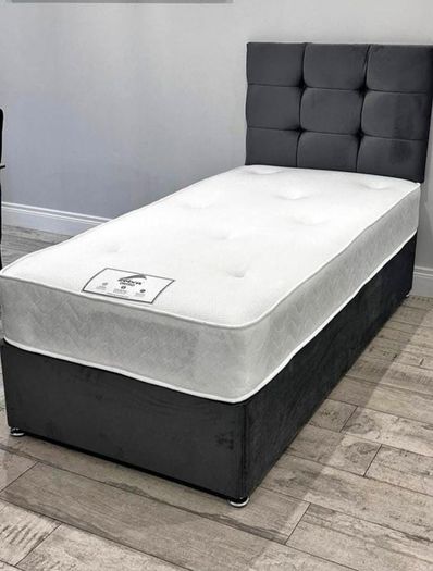 New Stylish single ,Double 4ft, 4ft6, King 5ft And 6ft Superking Sizes Divan Beds Instock. Drawers And Optional Tufted Mattresses Available. Free Delivery