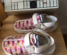 Reebok x Eames Beatnik Sandals Chalk Print UK 8 EU 42 BNIB
