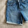 Boyfriend Denim Shorts, Marks & Spencer's, Size 12 Image 4