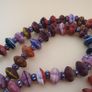 Vintage Venetian African Style Flower Shape Glass & Chevron Glass Beads Necklace 26 inches Image 2