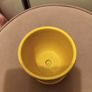 Yellow ribbed plant pot Image 2