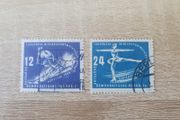 East Germany 1950 "1st Winter Sports Championship" Complete Set cancelled - free standard postage