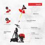 BU-KO 52cc Backpack Petrol Strimmer Garden Tool Including: String Trimmer, Brush Cutter with 3T Blade and 40T Blade Weed Brush Cutting Blade. Great Outdoor Power tool Image 2