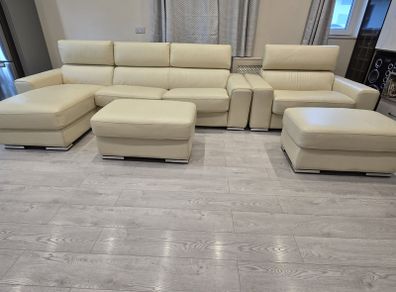 leather cream couches