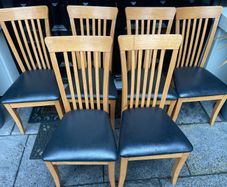 6 x Lovely Sturdy Kitchen Dining Chairs - Can Deliver