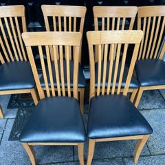 6 x Lovely Sturdy Kitchen Dining Chairs - Can Deliver