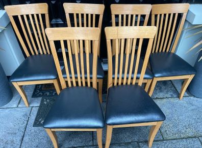 6 x Lovely Sturdy Kitchen Dining Chairs - Can Deliver