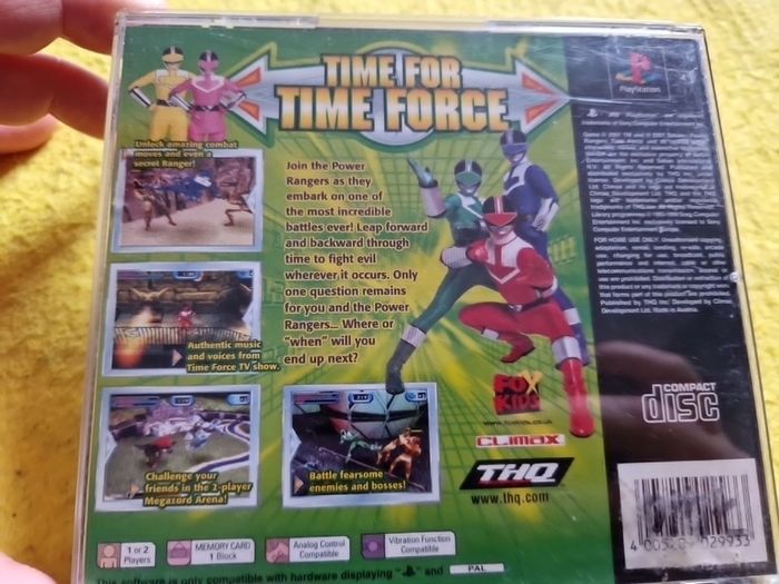Power Rangers Time Force PlayStation1 Ps1 PlayStation2 Ps2 Games Original