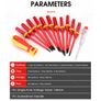 Electrician Repair Tools Kit 13pcs 1000V Changeable Insulated Screwdrivers Set with Magnetic Slotted Phillips Pozidriv Torx Bits Image 3