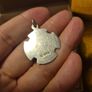 Vintage Old Sterling Silver Holy Spirit Religious Medal Image 3