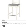IKEA Ekedalen wooden white grey 4 tall stools Image 2