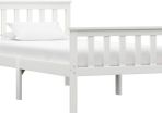 _Solid Pine Wood Bed Frame Solid Wood Bed Single Bed Futon Bed Frame Slatted Frame Bedroom White 100 x 200 cm