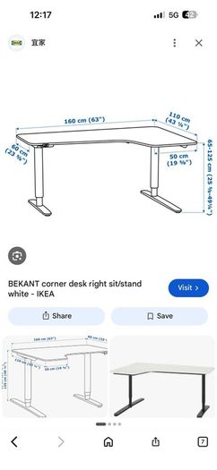 Ikea Bekant corner desk