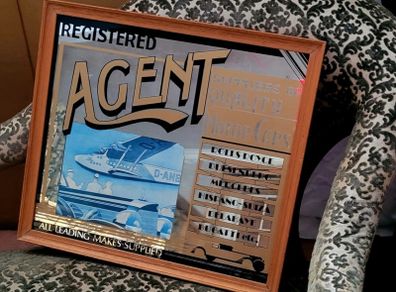 Vintage advertising mirror
