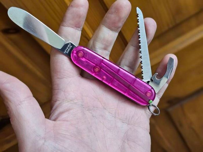 My first Victorinox Swiss Army Knife Childrens edition 84mm model for Whittling