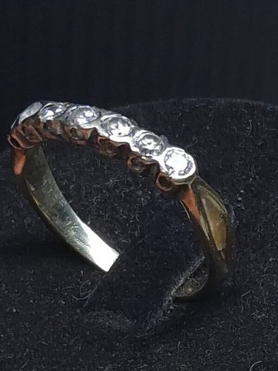 Vintage 9ct Gold Seven Stone Half Eternity Ring Size 61