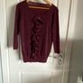 Caroline Bs ladies burgundy jumper with lurex Image 5