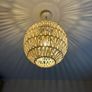 Ceiling Light Shades - Cream Woven Cotton Ball Image 3