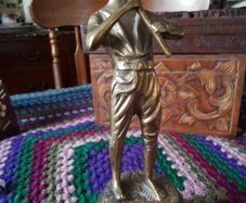 Brass Flute Player