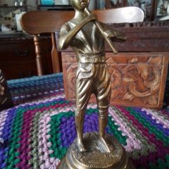 Brass Flute Player