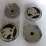 1set (4caps) Black Chrome logo SKODA Octavia Superb Fabia Yeti wheel center cap 5JA601151A 56mm caps Image 3