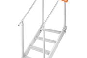 Dock Ladder 4 Step, Dock Stairs 30''-38'' Adjustable Height, 500 lbs Load Capacity, Aluminum