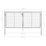 Garden Gate Galvanised Steel 306x150 cm Silver Image 5