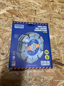 Triple disc wall chaser diamond blade