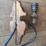 Vintage Ornate Mirror & Pair of Italian Gilt Wall Sconces  Complete Set Image 9